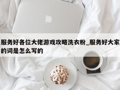 义乌服务好各位大佬游戏攻略洗衣粉_服务好大家的词是怎么写的 